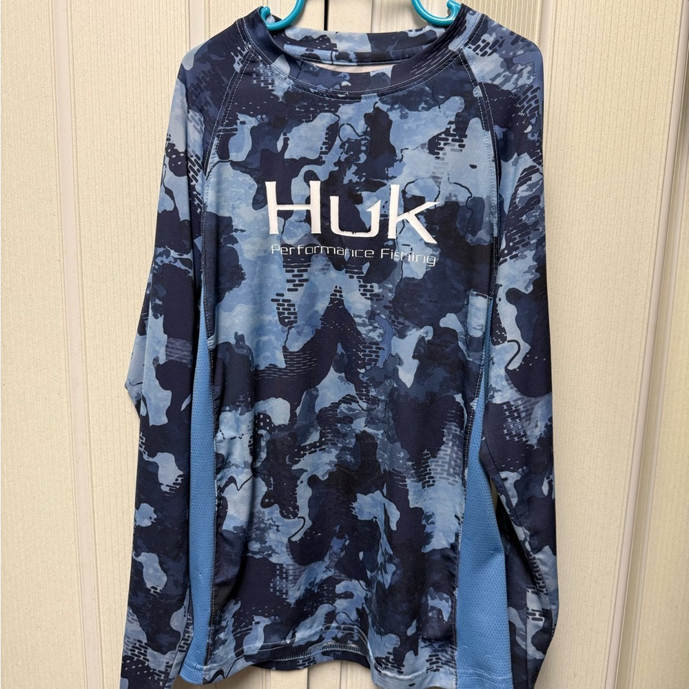 Huk Blue Camo Performance Shirt